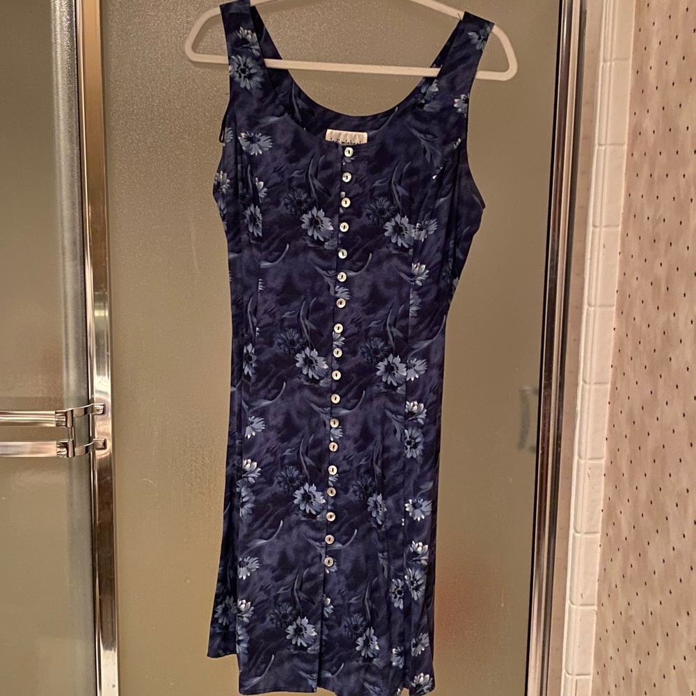 Blue Floral Summer Dress